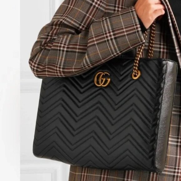 GUCCI GG Marmont Zip Tote Matelasse Leather EUC - Picture 15 of 15